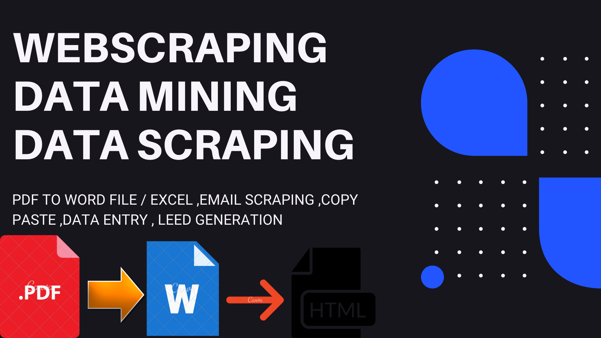 I will do data entry, web scraping, copy writting