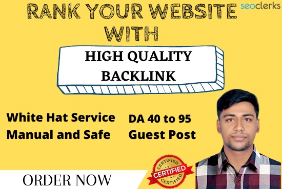 I will build SEO high quality backlink and guest post...