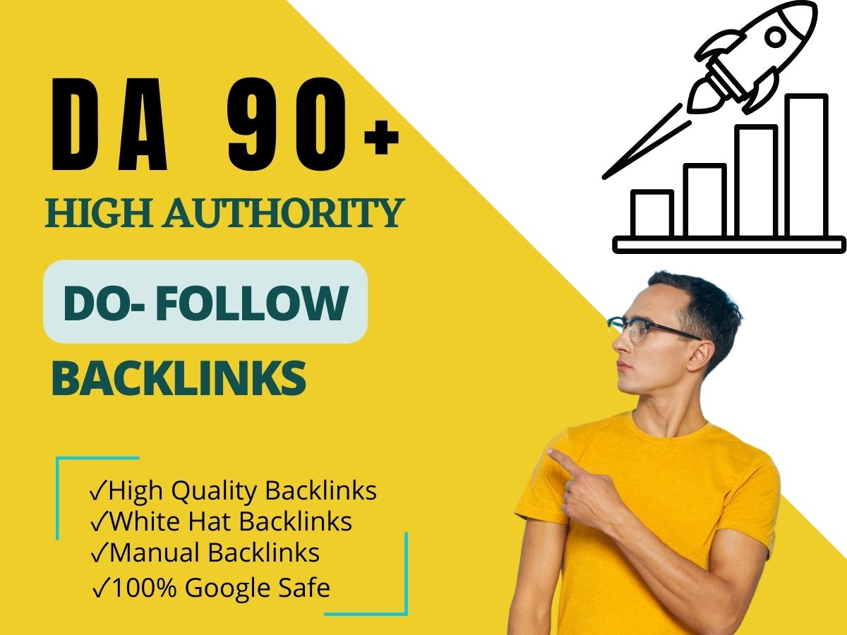 I will provide DA 90+ SEO Backlinks from High Authori...