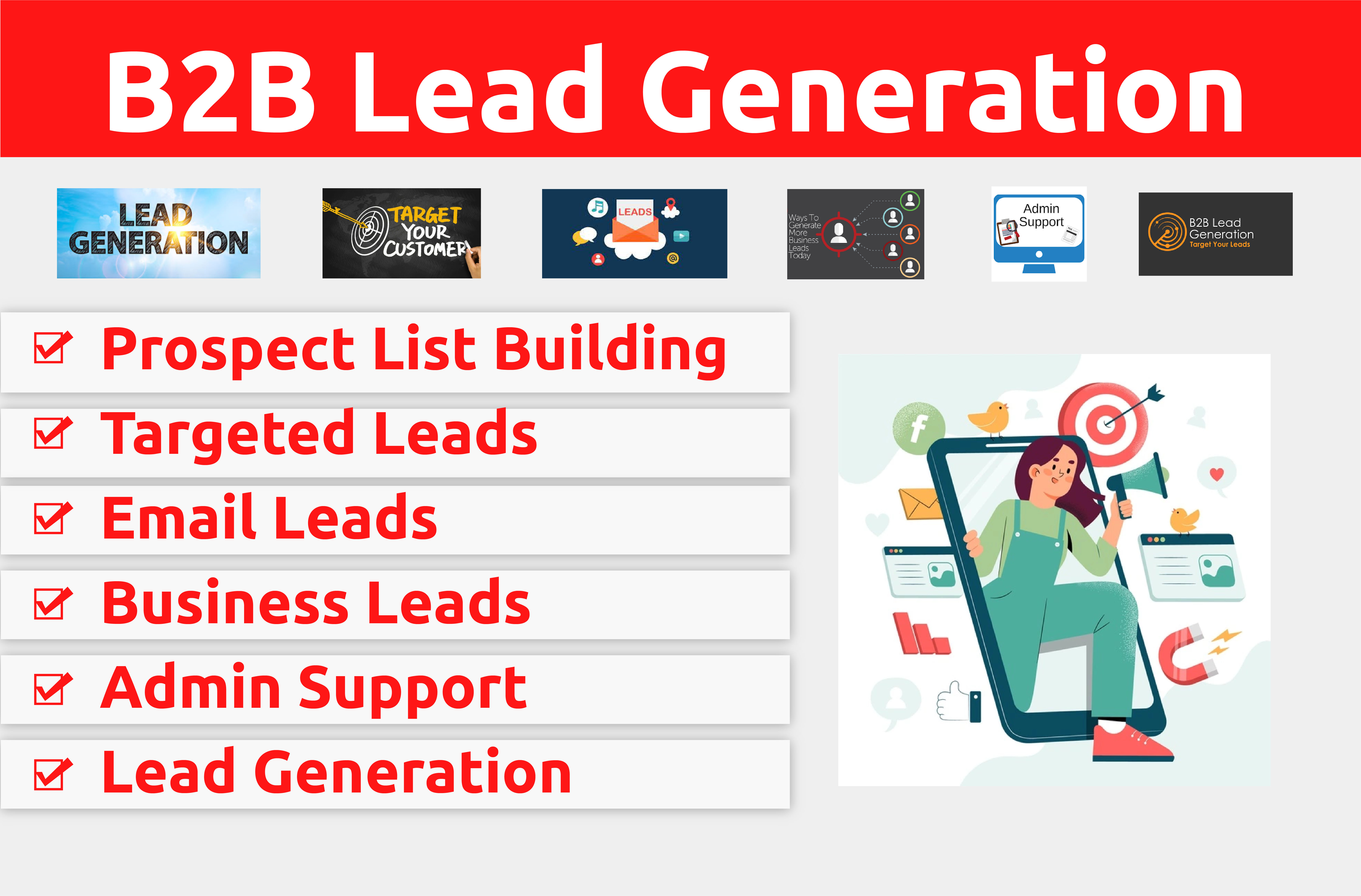 I will do b2b lead generation LinkedIn and prospect e...
