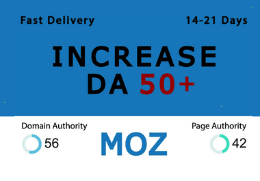 I will increase moz DA domain authority with high Qua...