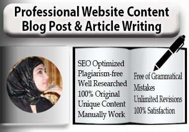 I will write creative and professional SEO content fo...