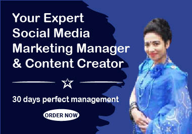 I will be your expert social media marketing manager ...