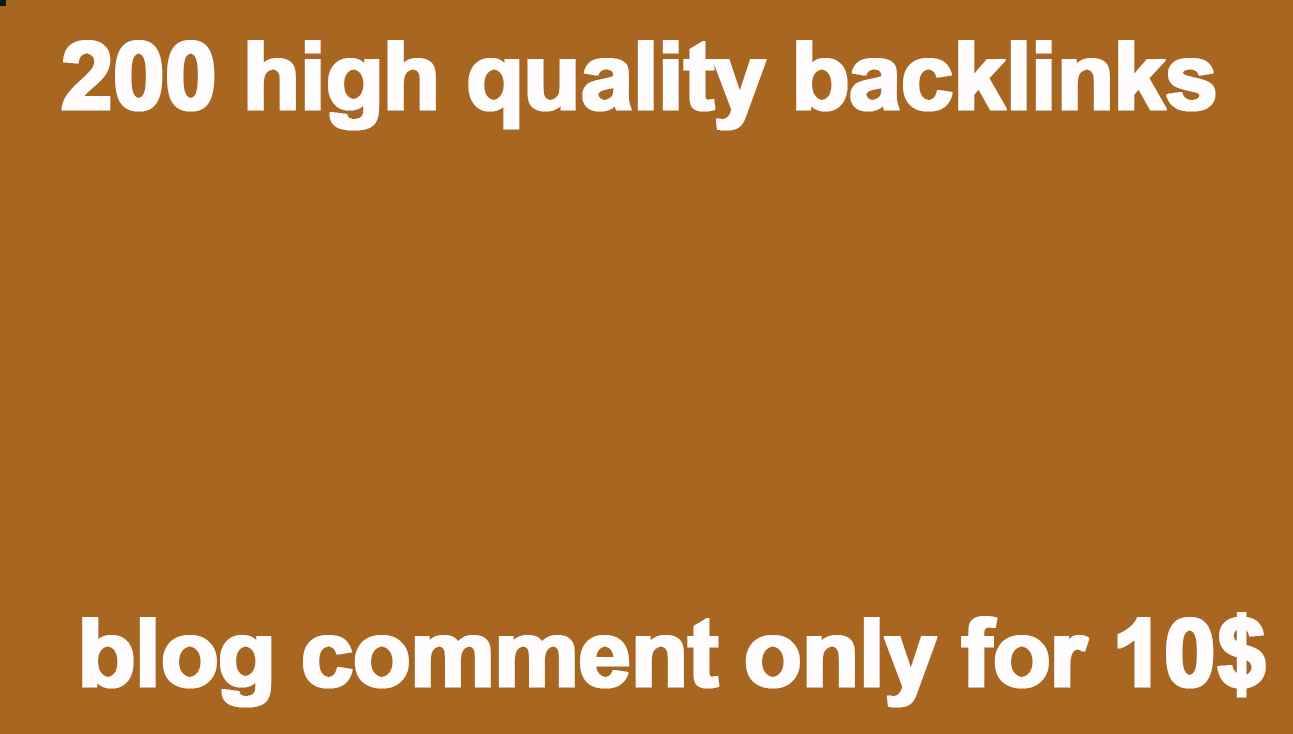 I will make 200 high quality backlinks using blog com...