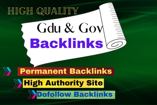 I will do 40 Edu And Gov SEO Backlinks on High Author...