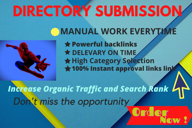Provide Instant Approve 50 Dofollow Directory Submiss...