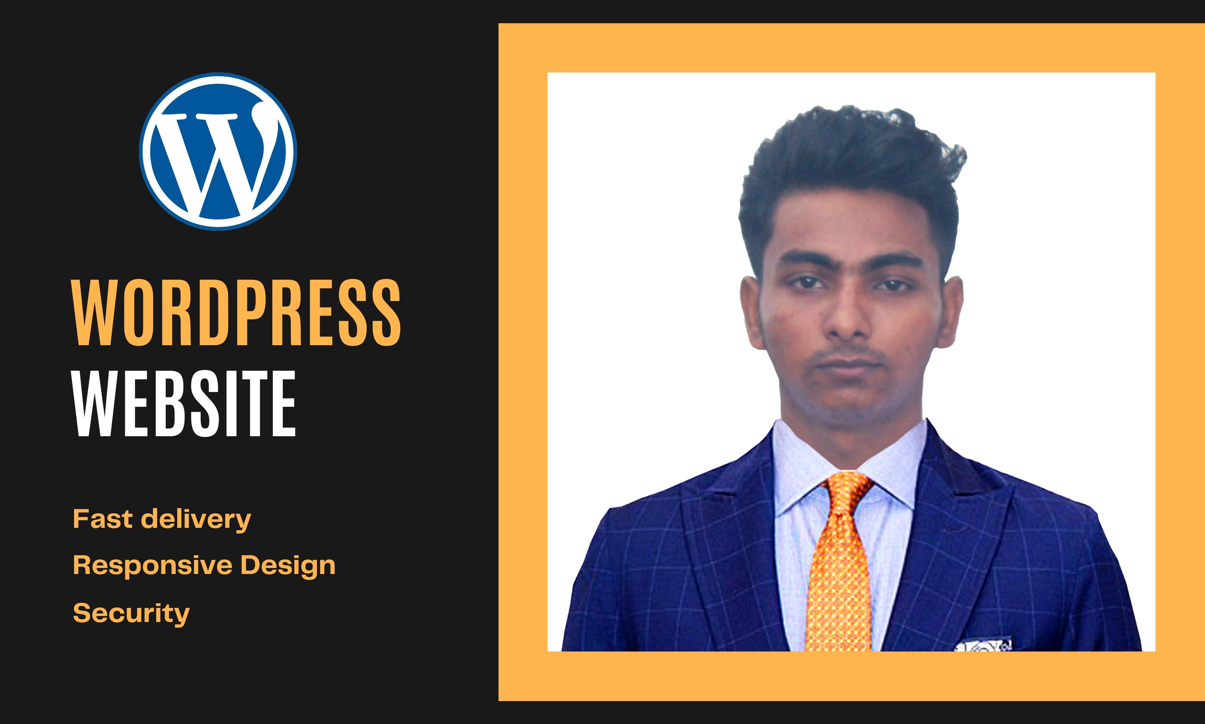 Build any kind of responsive wordpress website and wo...
