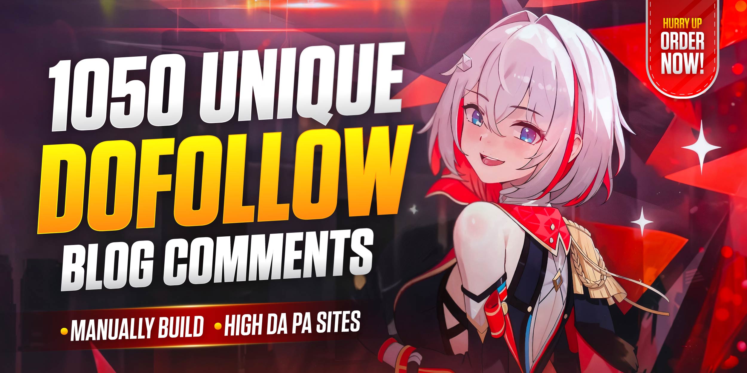 Special offer Manually Build 1050 comment Dofollow SE...