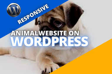 I will design responsive animal website with online m...