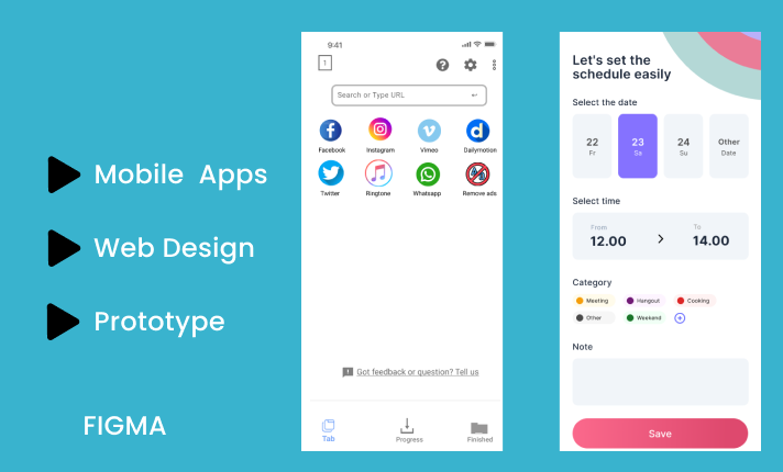 I will do web mobile app UI UX design wireframe or pr...
