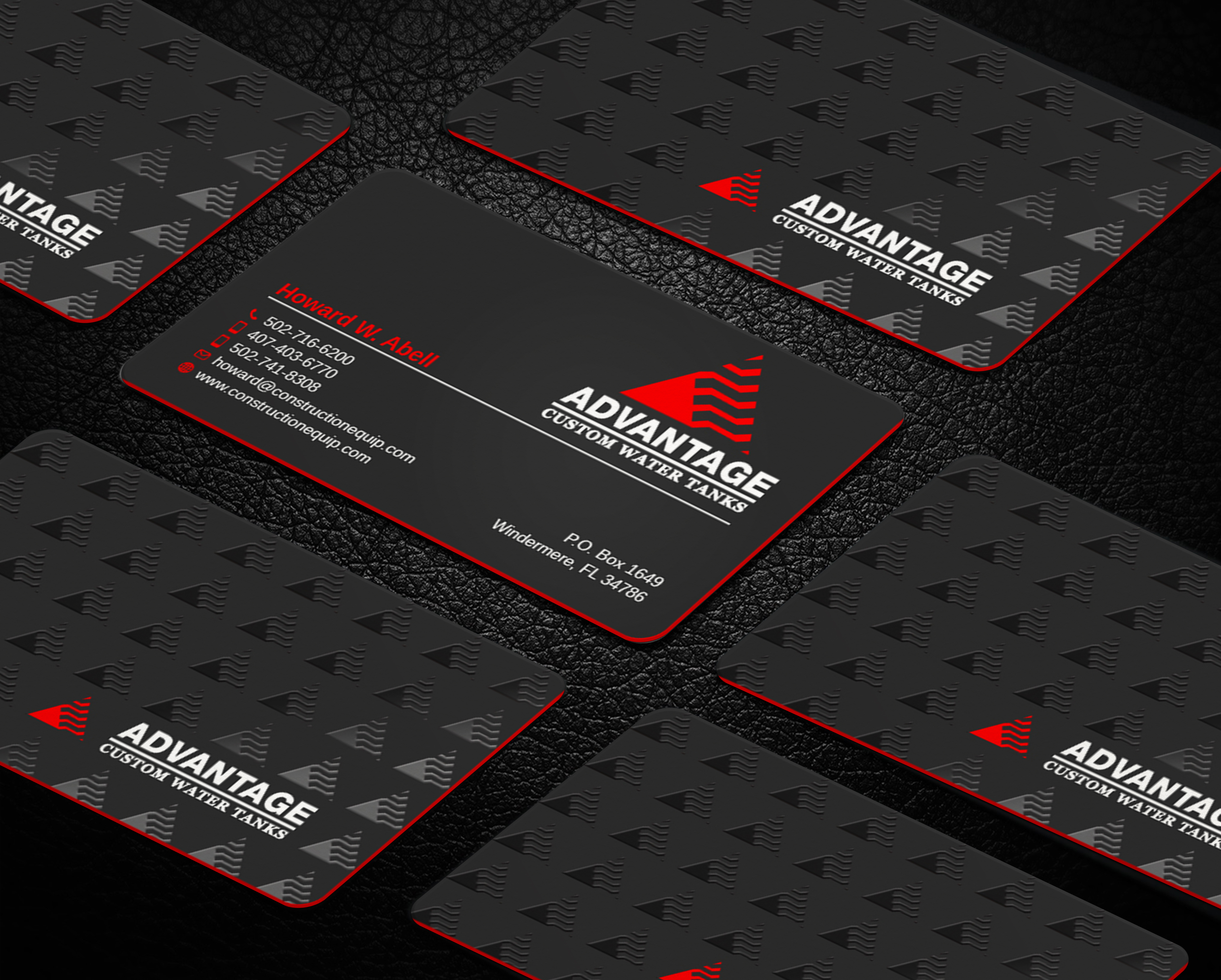 Black spot uv business card design