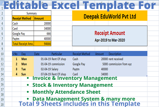 Create your own Excel Template with this Editable Tem...
