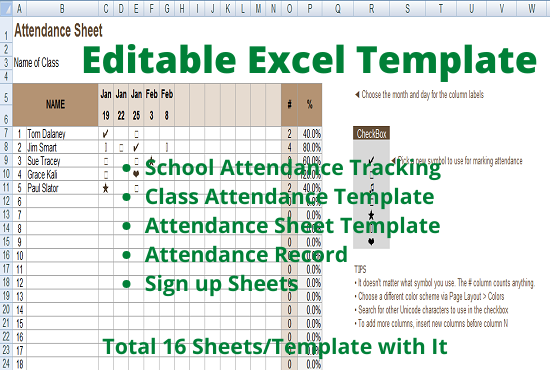 Create Your School Jobs Sheets/Template with this Edi...