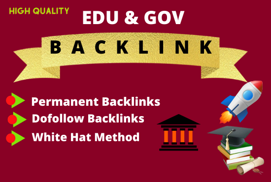 I will build 30 Edu and Gov Dofollow Backlinks from h...