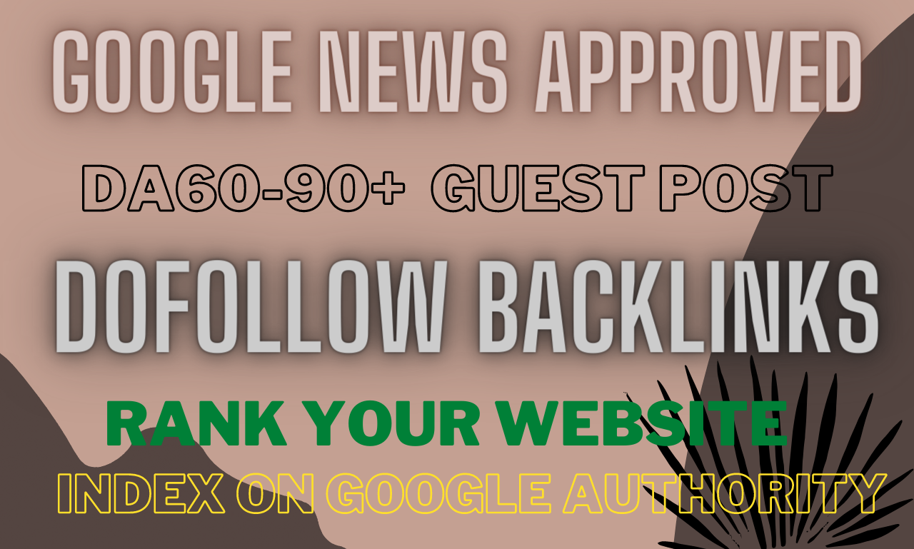 I will do SEO Backlinks guest post with high Authorit...