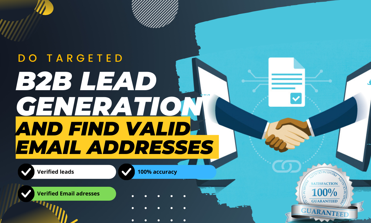 I will do targeted B2B lead generation and find valid...