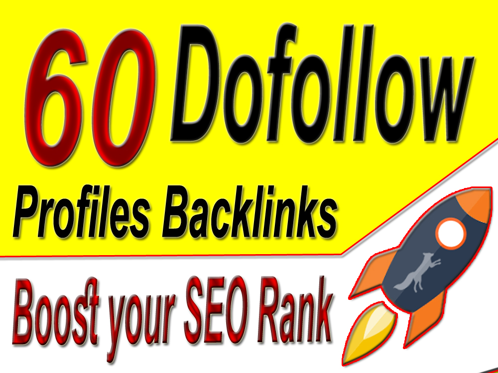 I will provide 60 dofollow profiles white hat off pag...