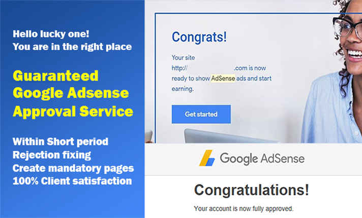 I will provide guaranteed AdSense approval service fo...
