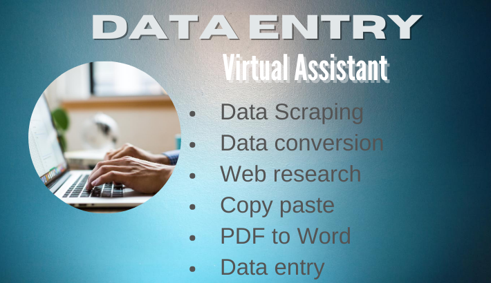 I will do data entry, E-commerce Products Listing, ...