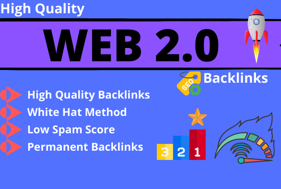 I'll do 100 Dofollow Web 2.0 backlinks on high DA sit...