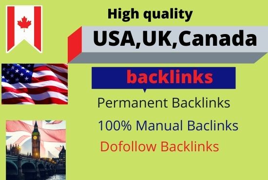 I will do 30 USA, UK, Canada dofollow backlink on hig...