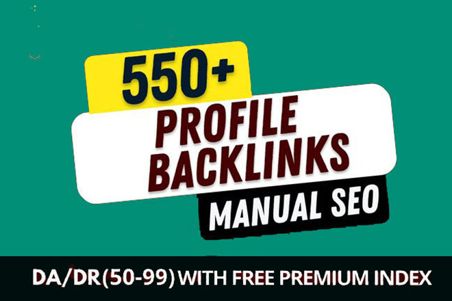 100 High DA 50-90+ dofollow profile backlinks and SEO...