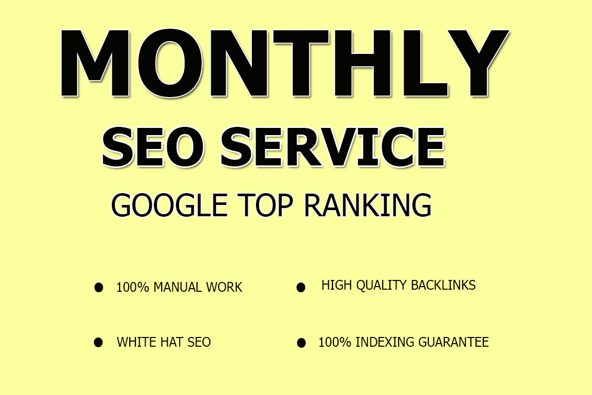 monthly off page SEO service using high authority dof...