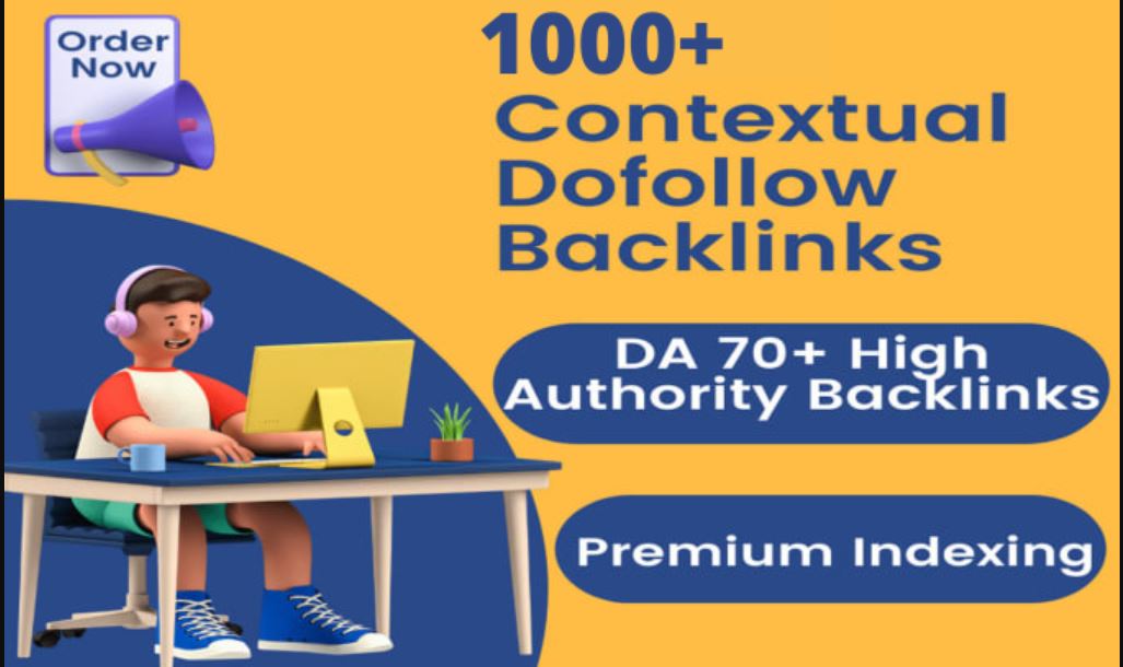 1000+ White hat high quality contextual dofollow back...