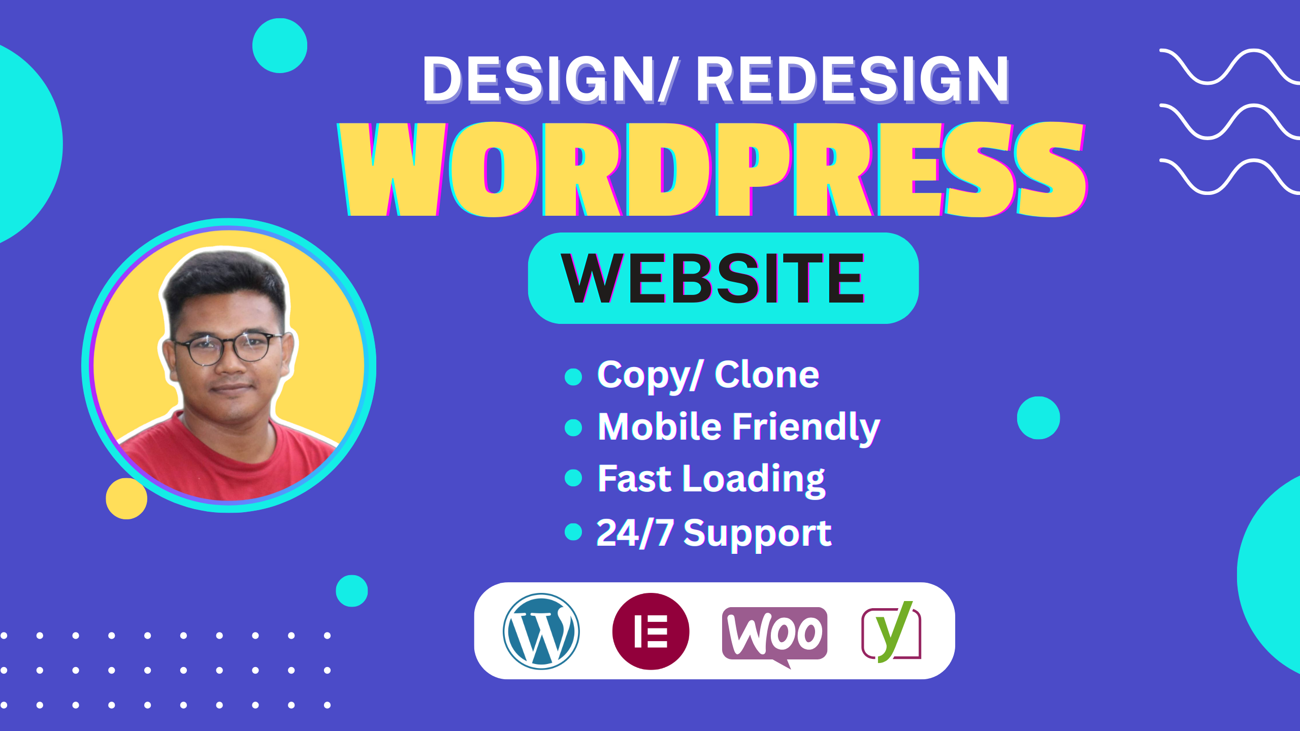 I will design or redesign professional wordpress webs...