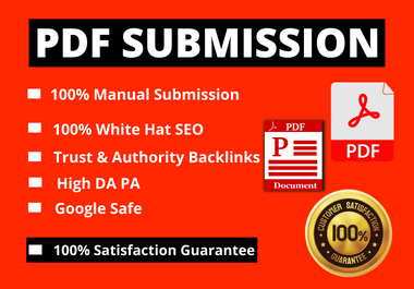 I will provide 50 manual PDF submission on high autho...
