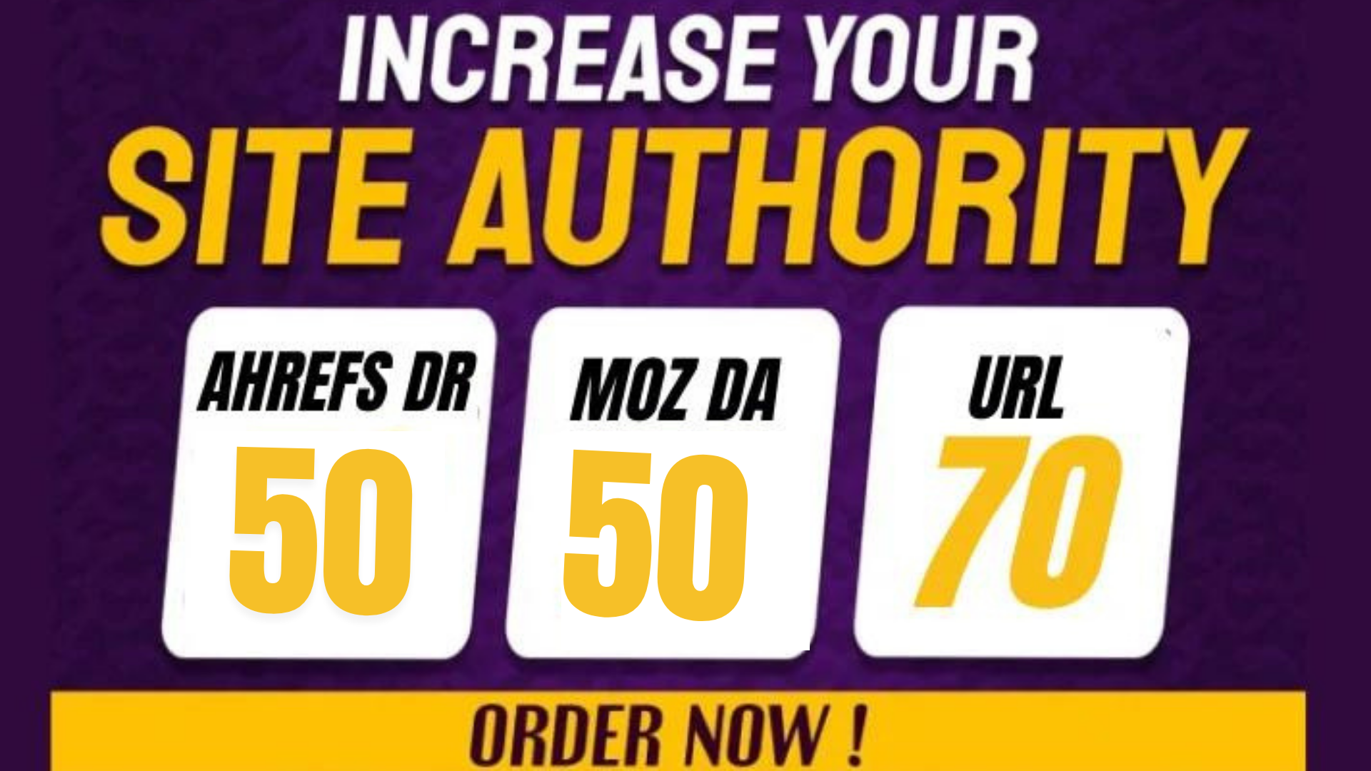 I will increase moz da 50 ahref dr domain rating 50 a...