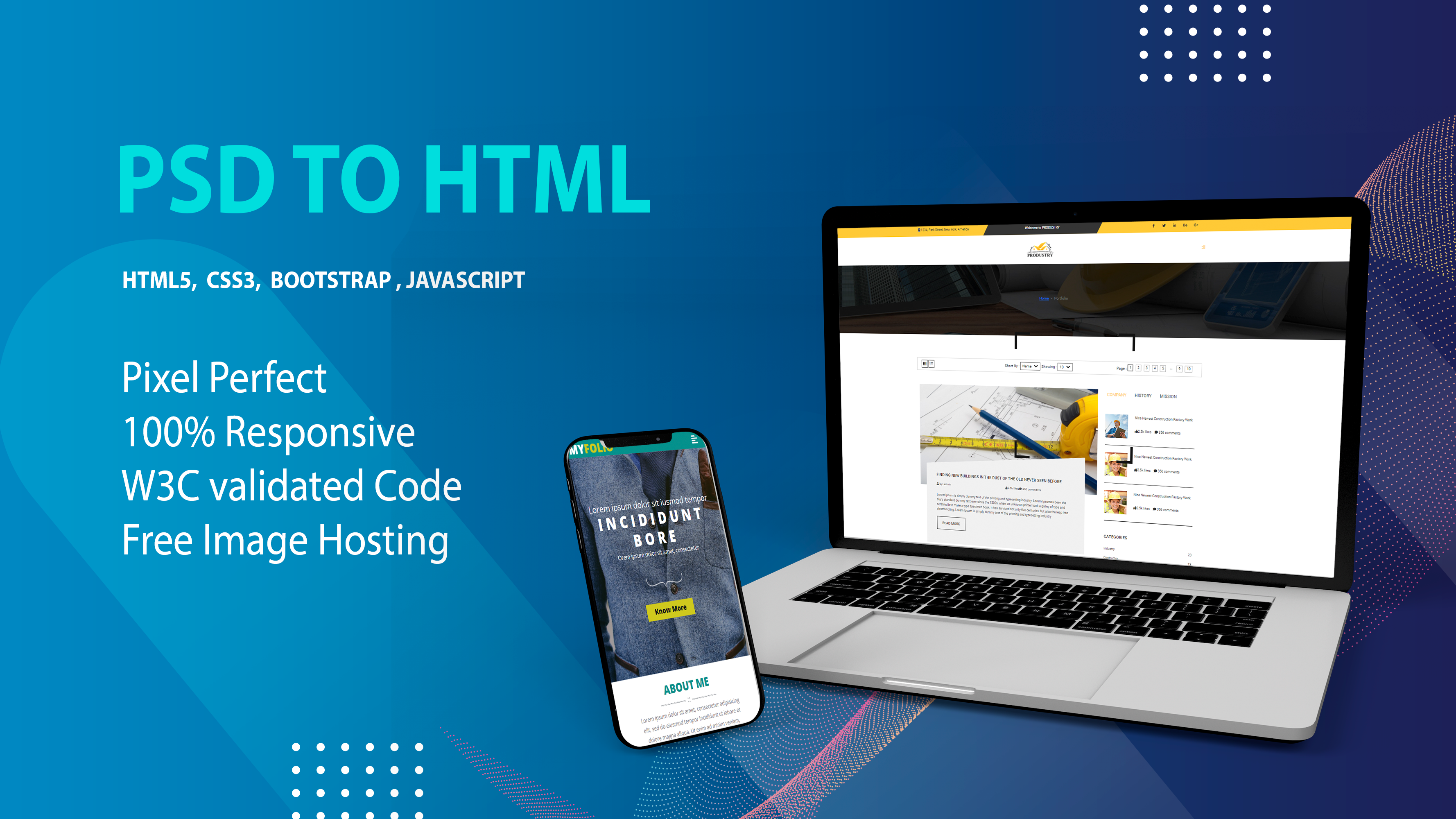 Convert psd to html, figma to html responsive