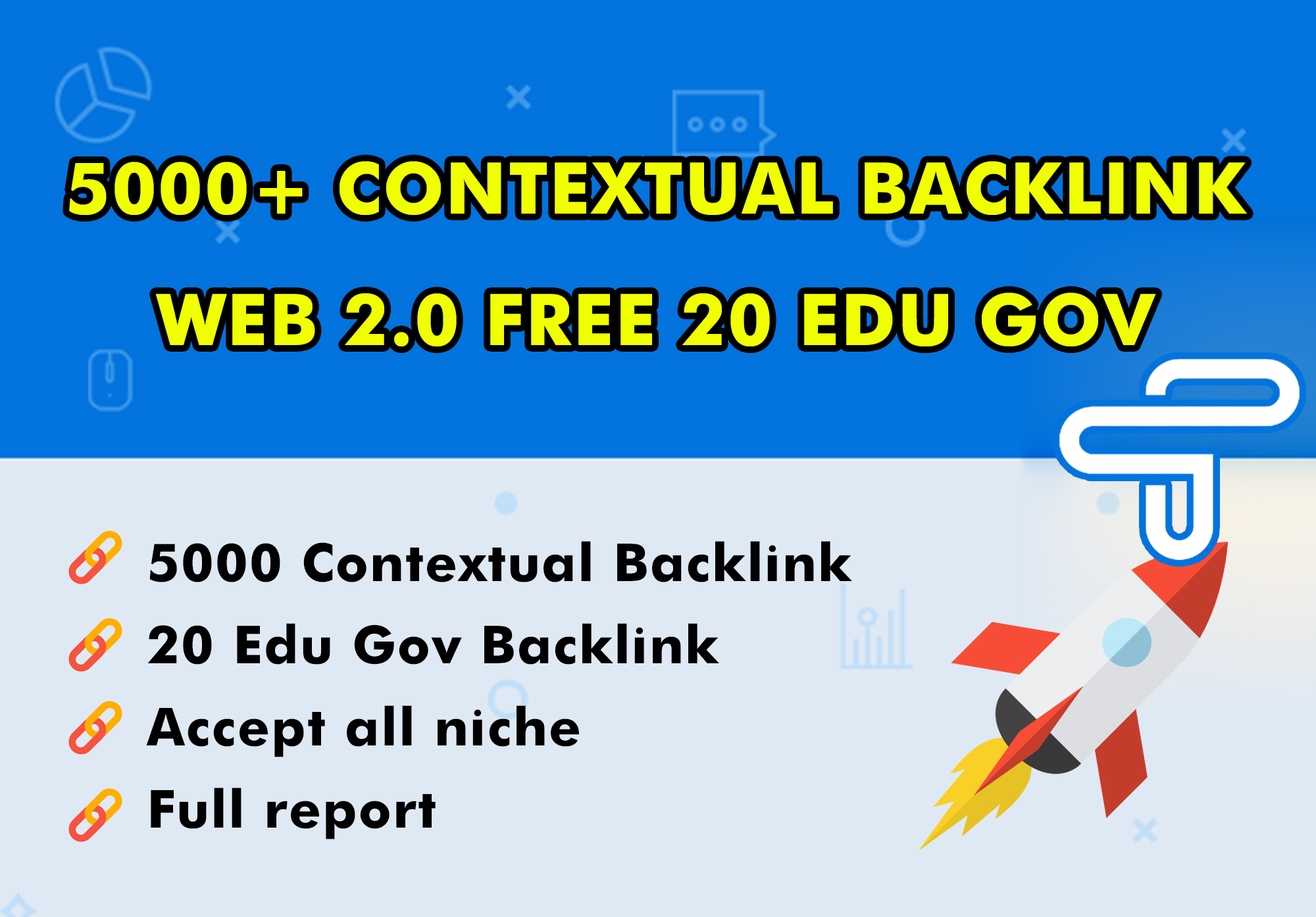 5000+ Contextual Backlink Web 2.0 Free 20 EDU GOV SEO...