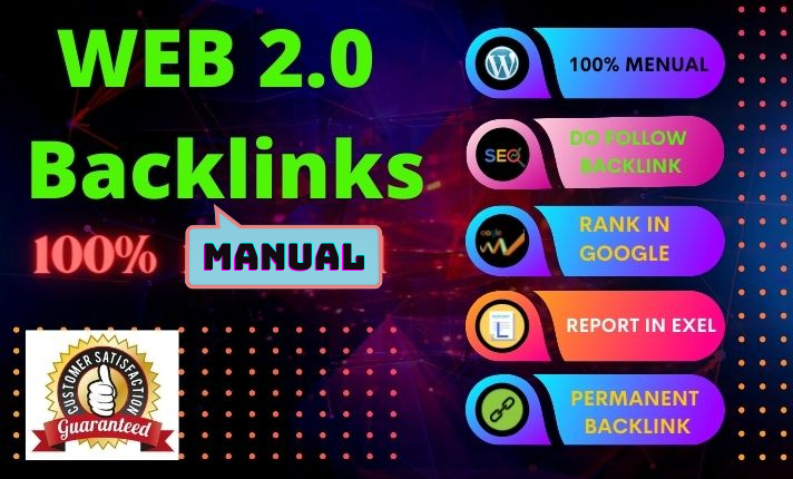 I will build web 2.0 backlinks for manual web 2.0 SEO...