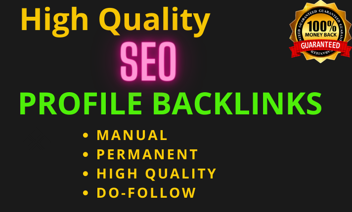 I will create high quality profiles backlinks for you...