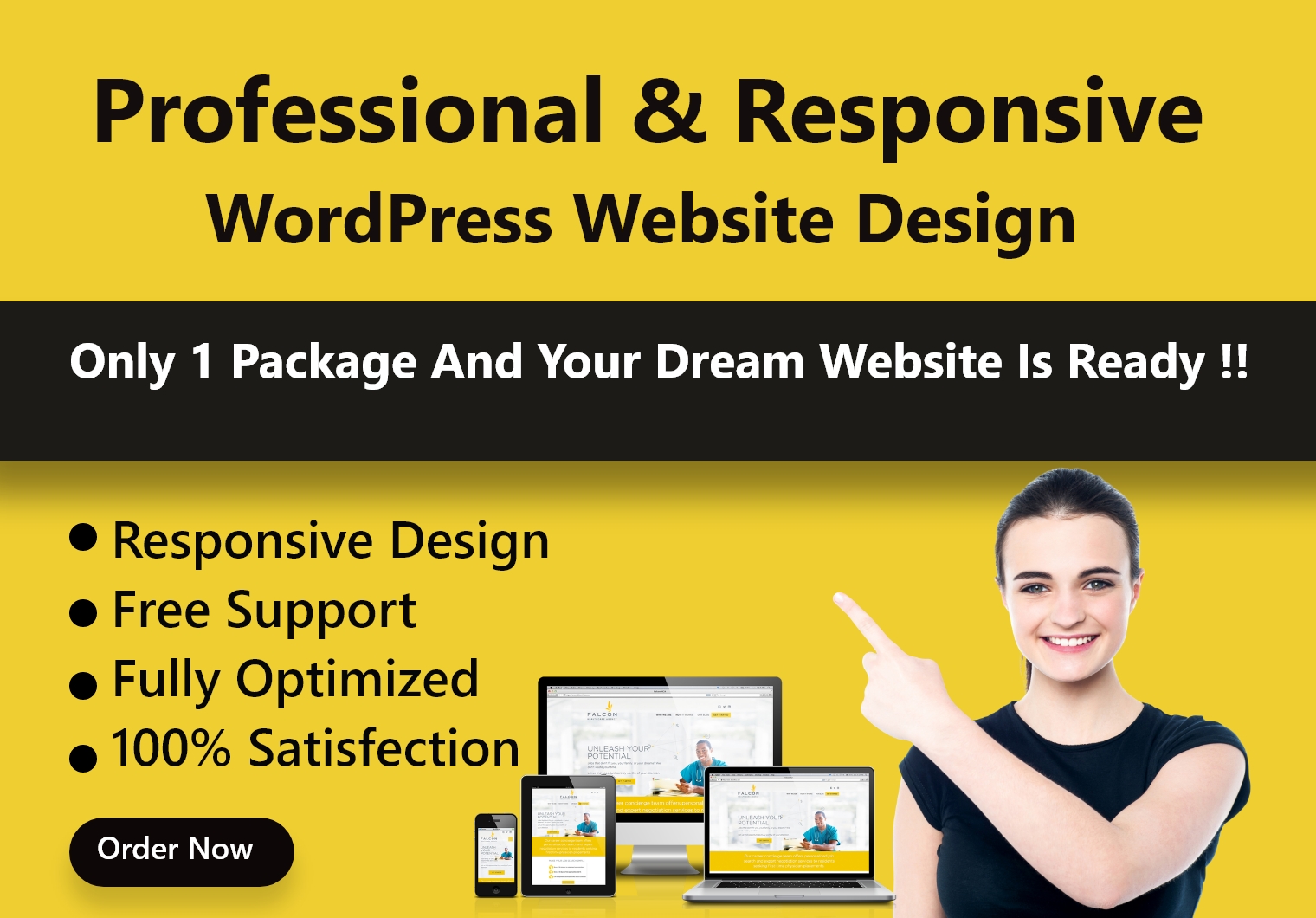 I will create 5 pages responsive WordPress website wi...