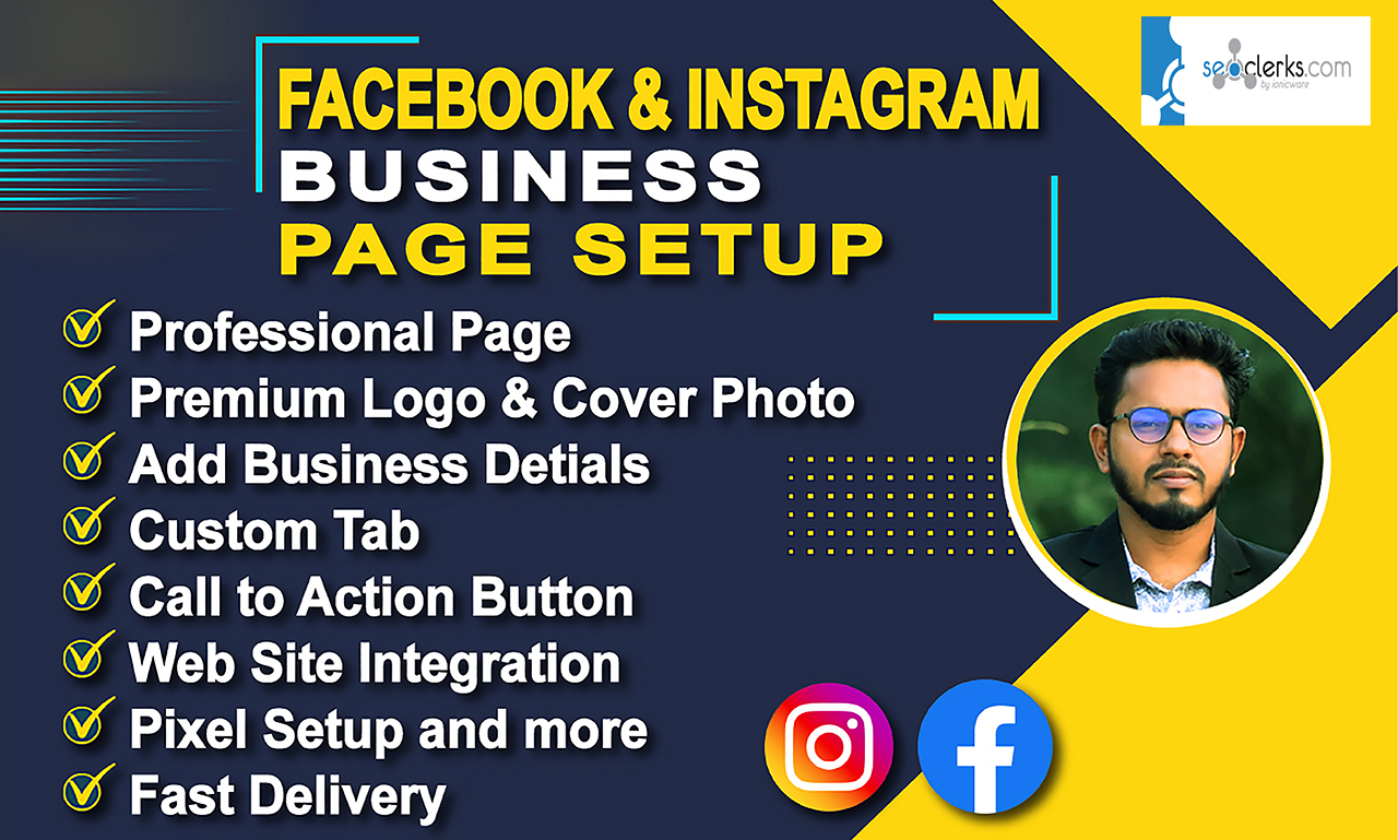 Professionally set up SEO optimized Facebook & Instag...
