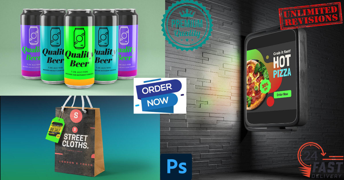 I will Design 5 realistic 3d mockups