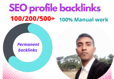 I will manually create 1000 high SEO profile backlink...
