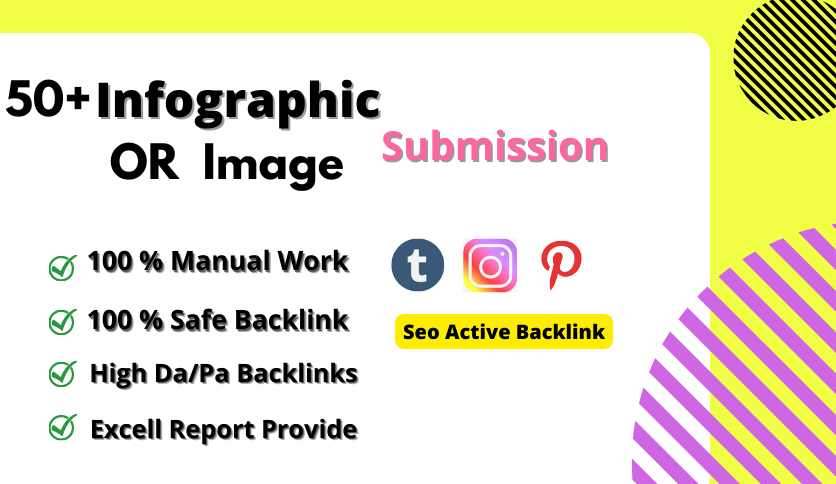 I will do design infographic and image submission bac...