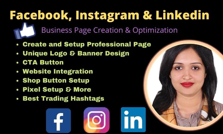 I will create unique social media business pages, sh...