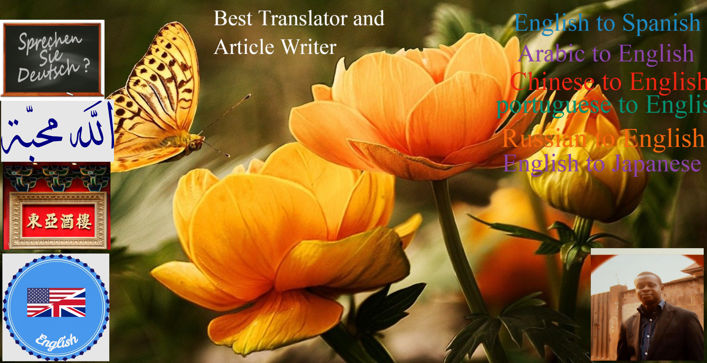 I can translate Arabic, Spanish, Chinese, Portugue...