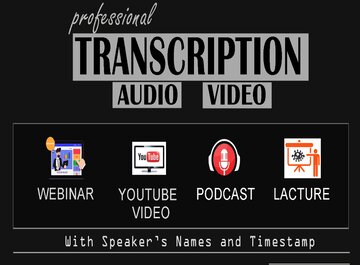 Transcribe youtube video, podcast, webinar, or any...