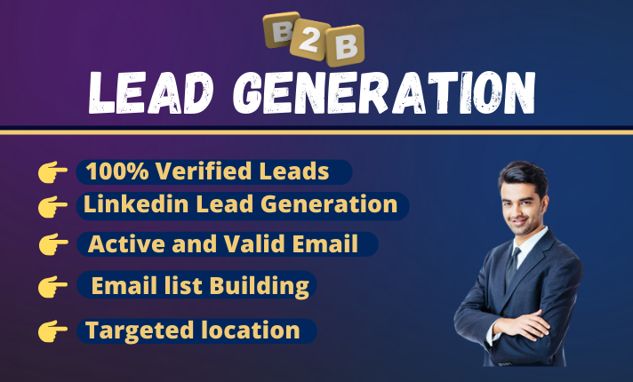 I will do b2b lead generation for your targeted any i...