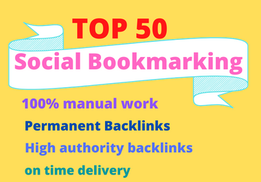 I will Provide manual High Quality 60 Social Bookmark...