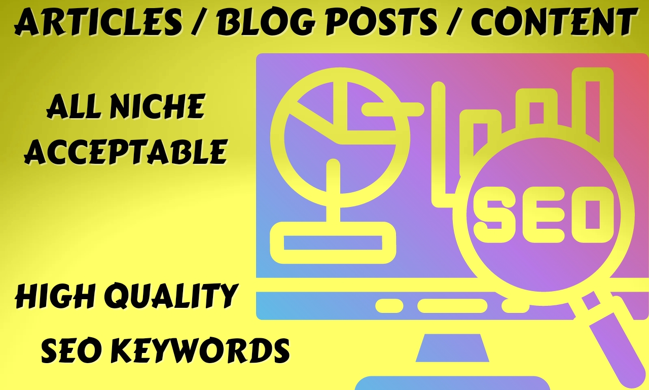 I will write a high quality seo articles, blog posts...