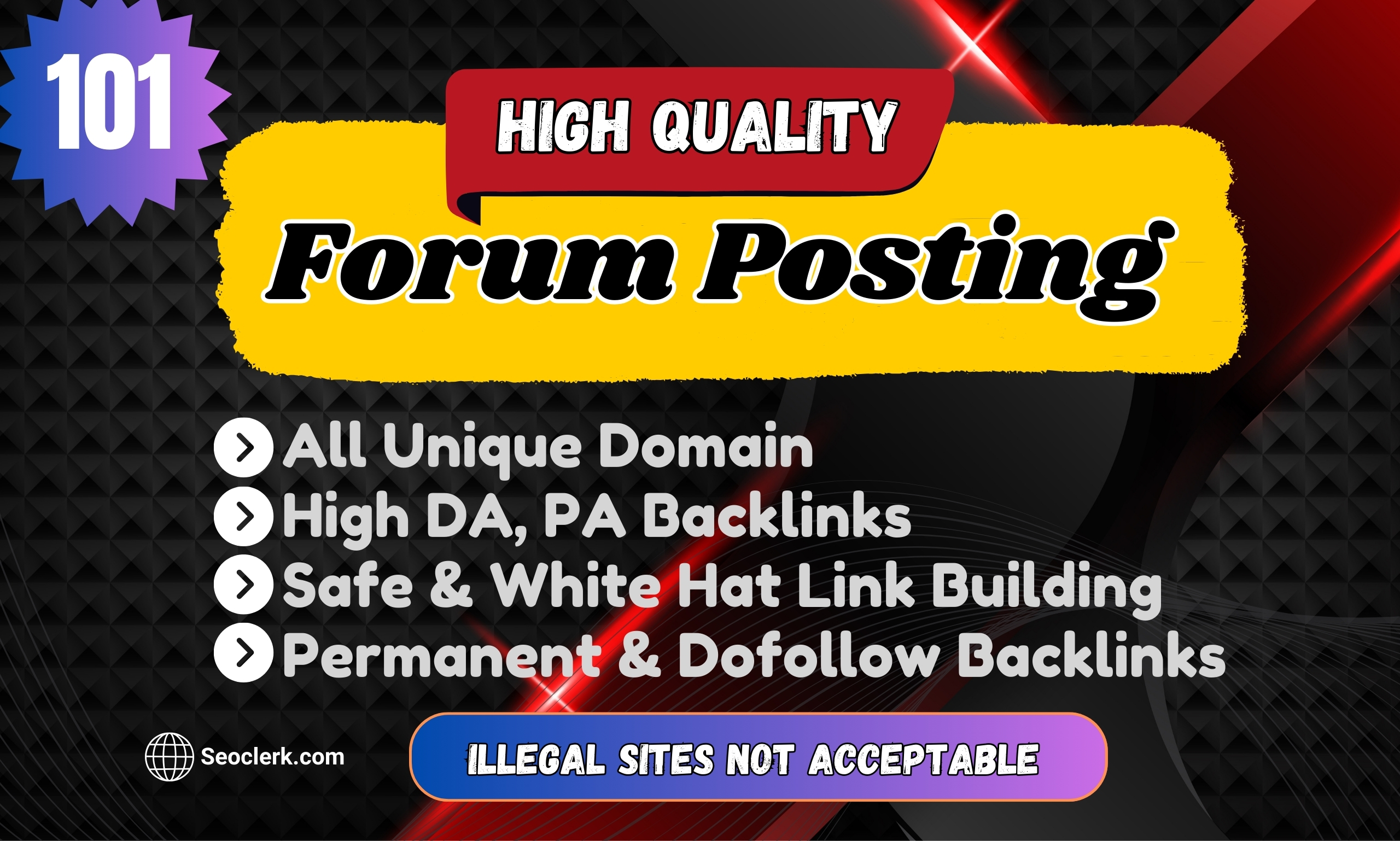 I Will Manually Create 101 Dofollow Forum Posting Bac...