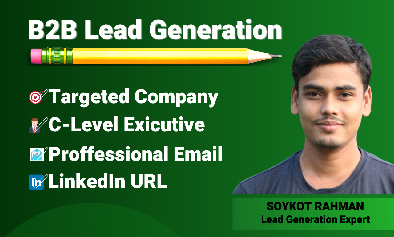 I will be your virtual assistant for B2b lead generat...