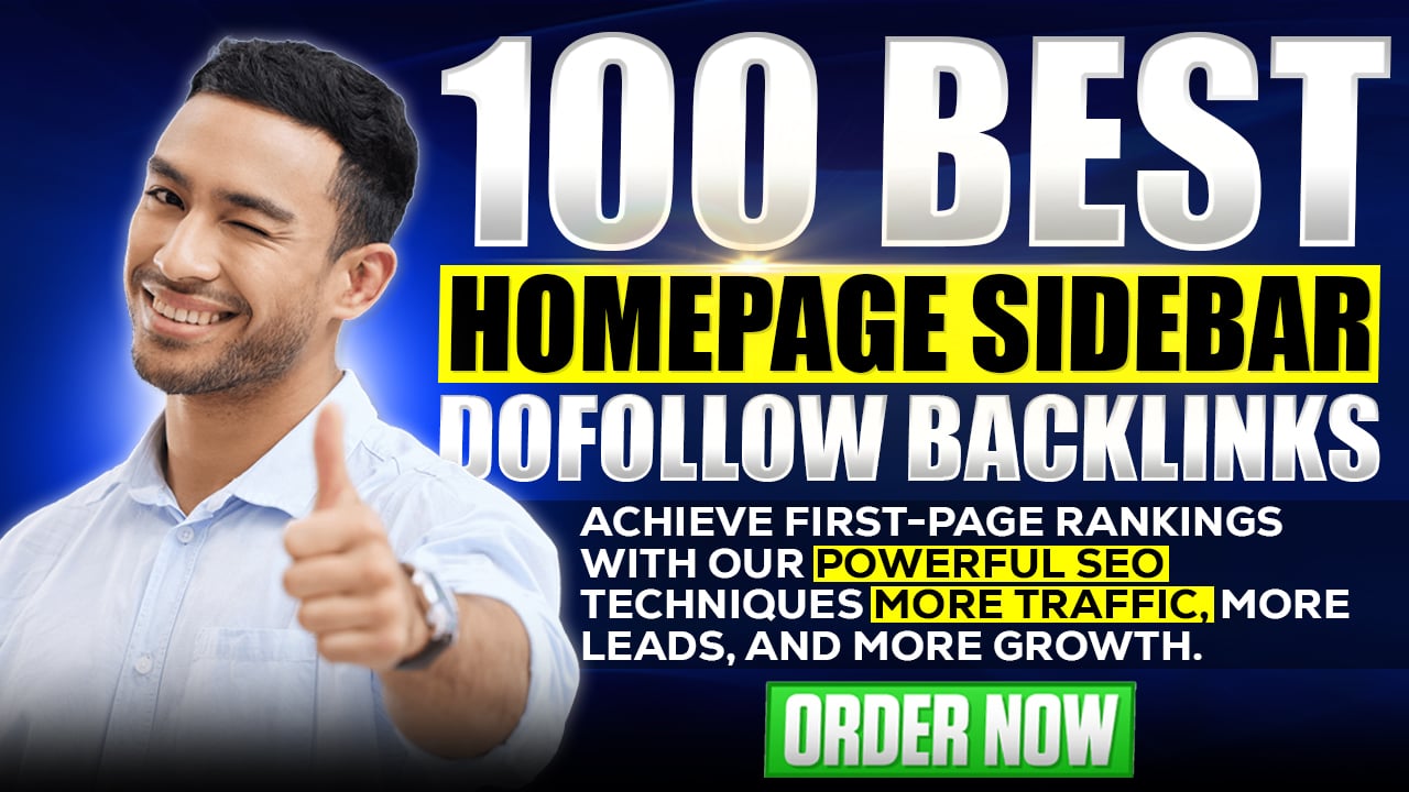 100 High-Quality DA/DR 50+ Homepage Sidebar Links - B...