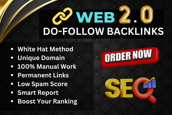 I will do 72 web 2.0 dofollow backlinks on high autho...